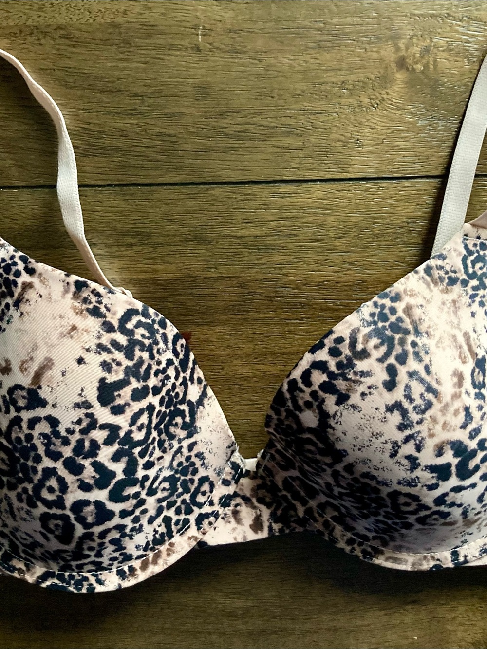 Steve Madden Pink Leopard Print Padded Bra